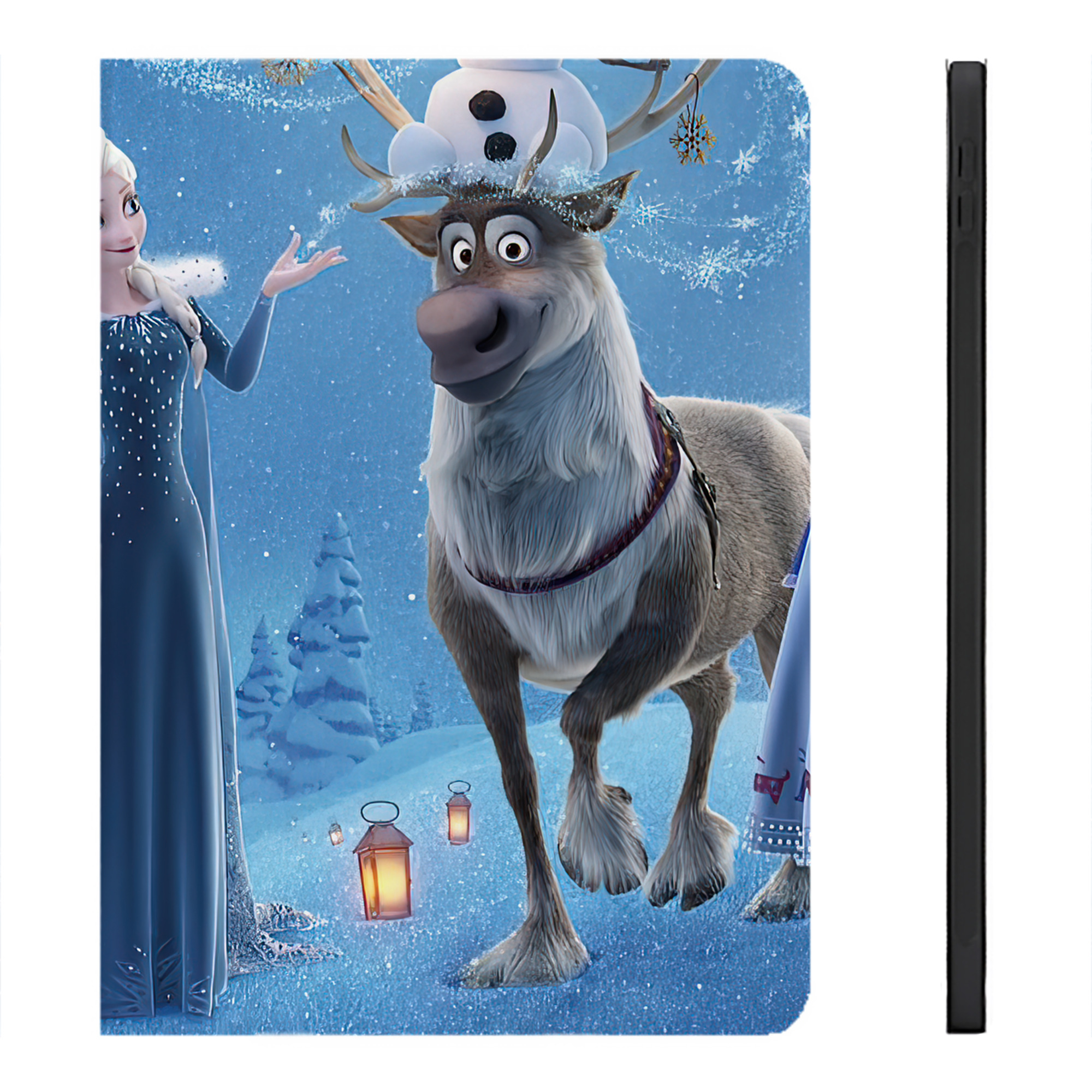 （画像用） アナと雪の女王 アンナ エルサ Frozen Anna Elsa IPadケース ペンホルダー付き ブックスタイルデザイン